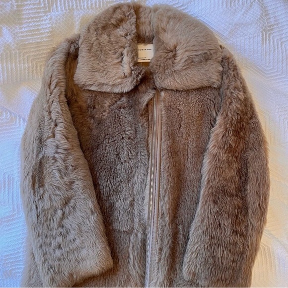 Zara studio limited edition reversible shelling fur coat in beige ❤️ real fur - Picture 4 of 8